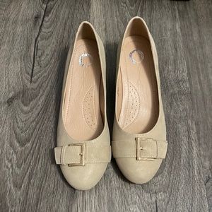 Journee beige wedge heel